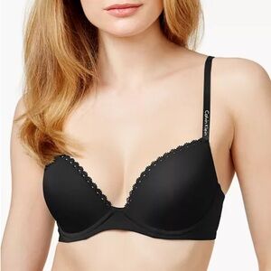 Calvin Klein Seductive Comfort Customized Lift Bra F2892 Black Size 38DD